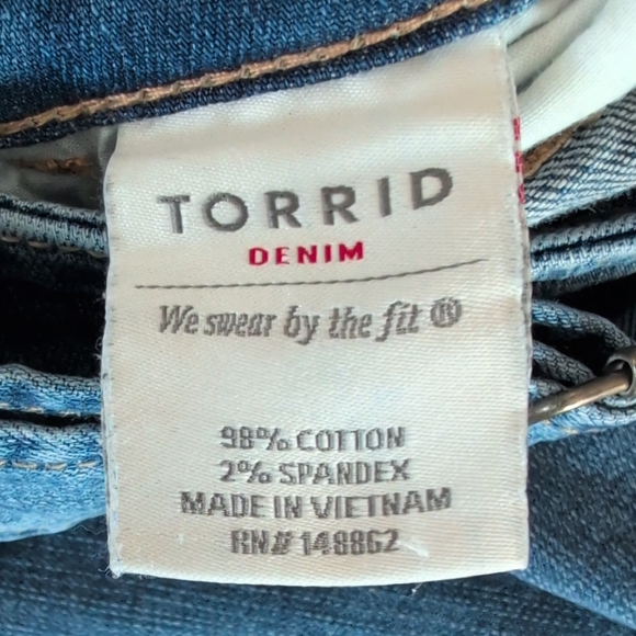 Torrid Classic Blue Women's Denim Jeans Overalls 20                  C212 - Picture 9 of 10